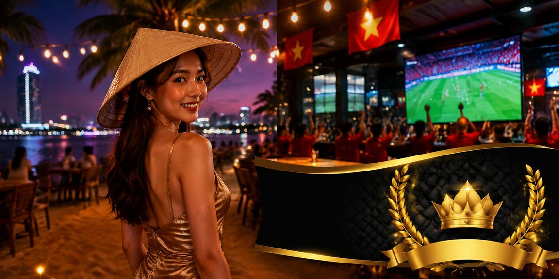 Người chơi VIP nhận thưởng tại Sài Gòn, biểu tượng nón lá và không gian sang trọng